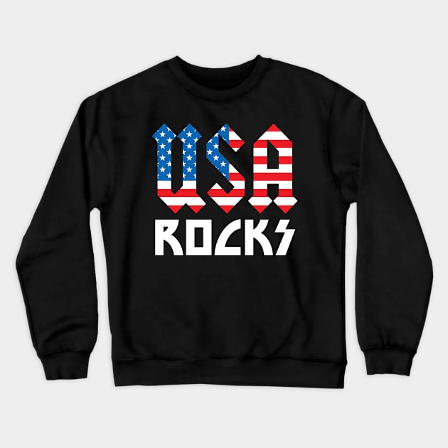 USA Rocks. Independence Day 4th of July. Crewneck Sweatshirt by KsuAnn